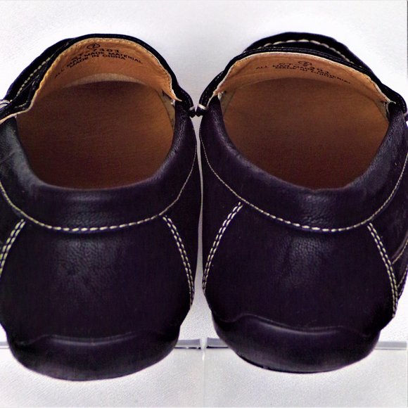 STEVE HARVEY CELEBRITY EDITION size 7 black flat-heel loafers all synth. mat. - Picture 12 of 16